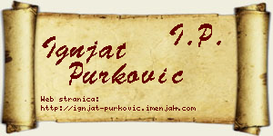 Ignjat Purković vizit kartica